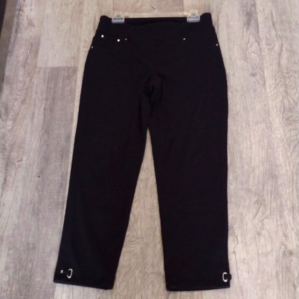 Ruby Rd. Black Stretch Dress ankle Pants Women's Size 10